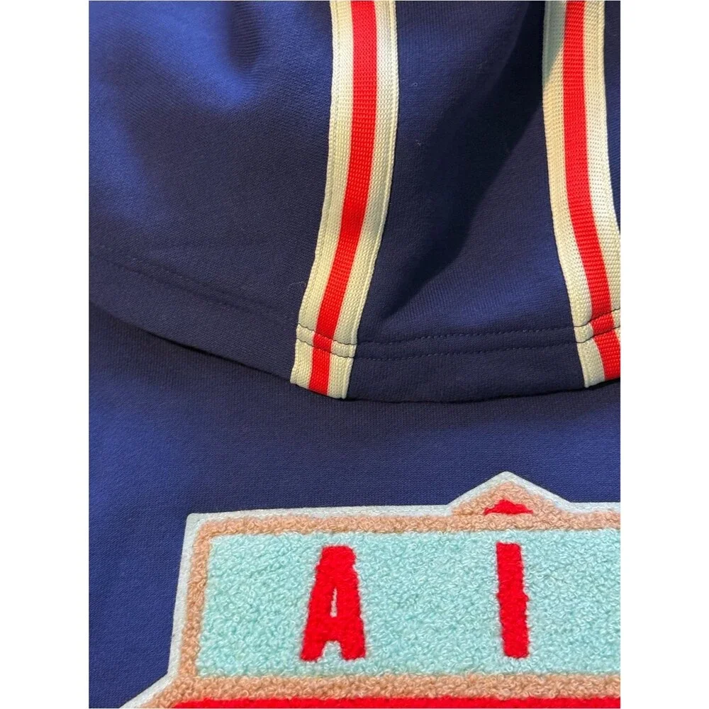 Jordan Sport DNA Hoodie Blue Chenille Patch Logo Y2K Pullover Retro Mens M NWOT